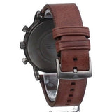 Emporio Armani Classic Chronograph Black Dial Brown Leather Strap Watch For Men - AR1919 Authentic Buy Shop Now