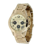 Marc Jacobs Rock Metal Chronograph Gold Dial Gold Steel Strap Watch for Men - MBM3158 Authentic Buy Shop Now