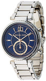 Michael Kors Sawyer Navy Blue Dial Silver Steel Strap Watch for Women - MK6224 Authentic Buy Shop Now