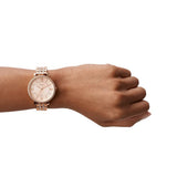 Fossil Jacqueline Rose Gold Dial Rose Gold Steel Strap Watch for Women - ES3546 Authentic Buy Shop Now