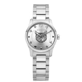 Gucci G Timeless Quartz Silver Dial Silver Steel Strap Watch For Women - YA126595 Authentic Buy Shop Now
