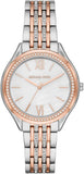 Michael Kors Mindy Three Hand White Dial Two Tone Steel Strap Watch For Women - MK7077 Authentic Buy Shop Now