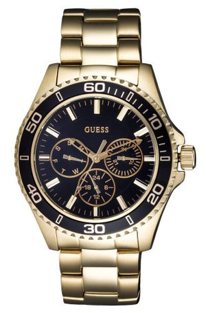 Guess BFF Multifunction Black Dial Gold Steel Strap Watch for Women - W0231L3 Authentic Buy Shop Now