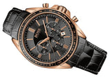 Hugo Boss Driver Black Dial Black Leather Strap Watch for Men - 1513092 Authentic Buy Shop Now