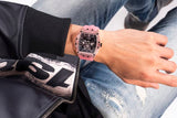 Guess Sporting Black Dial Pink Rubber Strap Watch for Men - GW0032G1 Authentic Buy Shop Now