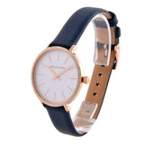 Michael Kors Pyper Analog White Dial Black Leather Strap Watch For Women - MK2804 Authentic Buy Shop Now