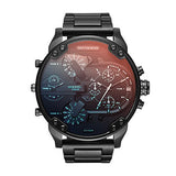 Diesel Mr Daddy 2.0 Chronograph Black Dial Black Steel Strap Watch For Men - DZ7395 Authentic Buy Shop Now