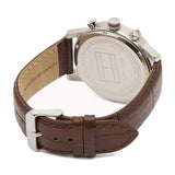 Tommy Hilfiger Kane Chronograph White Dial Brown Leather Strap Watch for Men - 1791400 Authentic Buy Shop Now