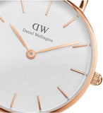 Daniel Wellington Classic Petite Sheffield White Dial Black Leather Strap Watch For Women - DW00100230 Authentic Buy Shop Now