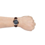 Fossil Grant Chronograph Blue Dial Brown Leather Strap Watch for Men - FS5068 Authentic Buy Shop Now