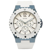 Guess Overdrive Chronograph White Dial White Rubber Strap Watch for Women - W0149L6 Authentic Buy Shop Now