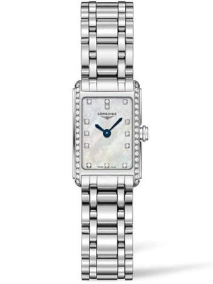 Longines Dolcevita Diamonds Mother of Pearl Dial Silver Steel Strap Watch for Women - L5.258.0.87.6 Authentic Buy Shop Now