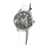 Marc Jacobs Betty Mother of Pearl Black Dial White Leather Strap Watch for Women - MJ1512 Authentic Buy Shop Now
