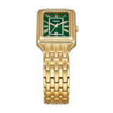 Fossil Raquel Three Hand Date Green Dial Gold Steel Strap Watch For Women - ES5341 Authentic Buy Shop Now
