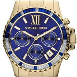 Michael Kors Everest Chronograph Blue Dial Gold Steel Strap Watch for Women - MK5754 Authentic Buy Shop Now
