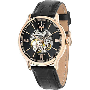 Maserati Epoca Automatic Skeleton Mechanical Black Watch For Men - R8821118001 Authentic Buy Shop Now