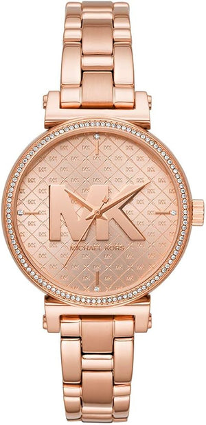Michael Kors Sofie Quartz Rose Gold Dial Rose Gold Steel Strap Watch For Women - MK4335 Authentic Buy Shop Now