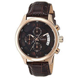 Guess Analog Chronograph Brown Dial Brown Leather Strap Watch For Men - W14052G2 Authentic Buy Shop Now