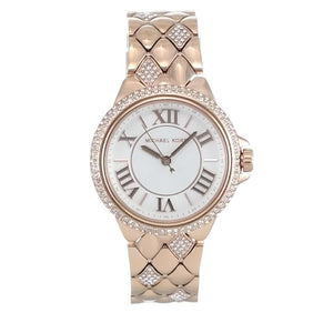Michael Kors Camille Analog Silver Dial Rose Gold Steel Strap Watch for Women - MK4810 Authentic Buy Shop Now