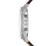 Fossil Forrester Chronograph White Dial Brown Leather Strap Watch for Men - FS5696 Authentic Buy Shop Now