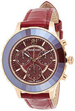 Swarovski Octea Lux Chrono Red Dial Red Leather Strap Watch for Women - 5547642 Authentic Buy Shop Now