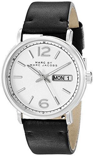 Marc Jacobs Fergus White Dial Black Leather Strap Watch for Men - MBM5076 Authentic Buy Shop Now