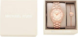 Michael Kors Lauryn Mother of Pearl Dial Rose Gold Dial Rose Gold Steel Strap Watch For Women - MK4491 Authentic Buy Shop Now