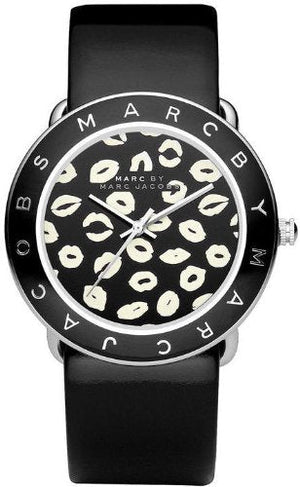 Marc Jacobs Amy Black Dial Black Leather Strap Watch for Women - MBM1163 Authentic Buy Shop Now