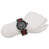 Gucci Dive Black Dial Red & Green Nylon Strap Watch For Men - YA136209 Authentic Buy Shop Now