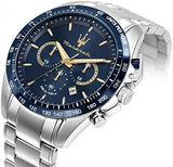 Maserati Traguardo Chronograph Modena Edition Blue Dial Silver Steel Strap Watch For Men - R8871612039 Authentic Buy Shop Now