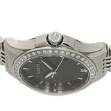 Gucci G Timeless Diamonds Mother of Pearl Black Dial Silver Mesh Bracelet Watch For Women - YA126507 Authentic Buy Shop Now