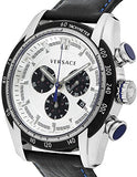 Versace V-Ray Quartz Silver Dial Black Leather Strap Watch for Men - VDB010014 Authentic Buy Shop Now