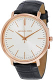 Michael Kors Jaryn Quartz White Dial Black Leather Strap Watch For Women - MK2472 Authentic Buy Shop Now