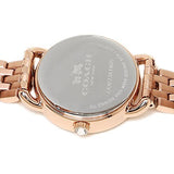 Coach Delancey Mother of Pearl White Dial Rose Gold Steel Strap Watch for Women - 14502479 Authentic Buy Shop Now