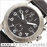 Marc Jacobs Larry Chronograph Black Dial Black Leather Strap Watch for Men - MBM5033 Authentic Buy Shop Now