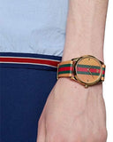 Gucci G Timeless Quartz Brown Dial Brown Leather Strap Unisex Watch - YA1264077 Authentic Buy Shop Now