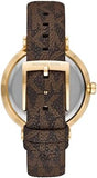 Michael Kors Addyson Three-Hand Silver Dial Brown Leather Strap Watch for Women - MK2945 Authentic Buy Shop Now