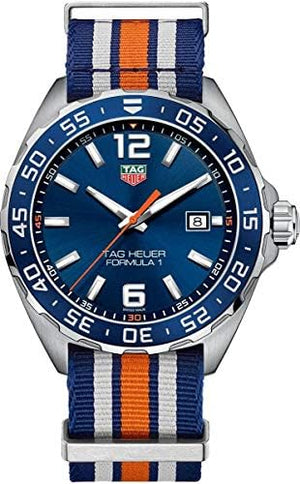 Tag Heuer Formula 1 Quartz Chronograph Blue Dial Two Tone NATO Strap Watch for Men - CAZ1010.FC8196 Authentic Buy Shop Now