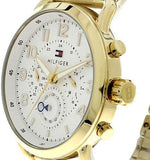Tommy Hilfiger Quartz White Dial Gold Steel Strap Watch for Men - 1791455 Authentic Buy Shop Now