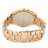 Michael Kors Slim Runway Purple Dial Rose Gold Steel Strap Watch for Women - MK3293 Authentic Buy Shop Now