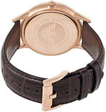 Emporio Armani Classic Analog Silver Dial Brown Leather Strap Watch For Men - AR9101 Authentic Buy Shop Now