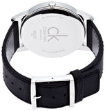 Calvin Klein City Date Silver Dial Black Leather Strap Watch for Men - K2G2G1C6 Authentic Buy Shop Now