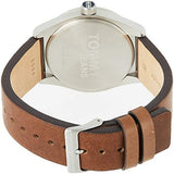 Tommy Hilfiger Monogram Pop Quartz Silver Dial Brown Leather Strap Watch For Men - 1791772 Authentic Buy Shop Now