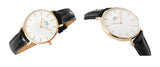 Daniel Wellington Petite Reading White Dial Black Leather Strap Watch For Women - DW00100173 Authentic Buy Shop Now