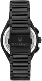 Maserati Triconic Quartz Black Dial Black Steel Strap Watch For Men - R8873639003 Authentic Buy Shop Now