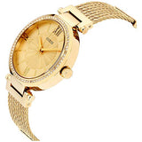 Guess Soho Champagne Dial Stainless Steel Mesh Bracelet Watch For Women - W0638L2 Authentic Buy Shop Now
