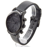 Emporio Armani Luigi Chronograph Black Dial Black Leather Strap Watch For Men - AR1737 Authentic Buy Shop Now
