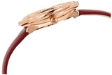 Swarovski Crystal Flower Red Dial Red Leather Strap Watch for Women - 5552780 Authentic Buy Shop Now