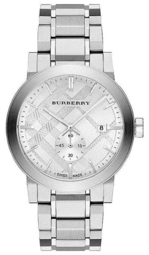 Burberry The City Silver Dial Silver Steel Strap Watch for Men - BU9900 Authentic Buy Shop Now