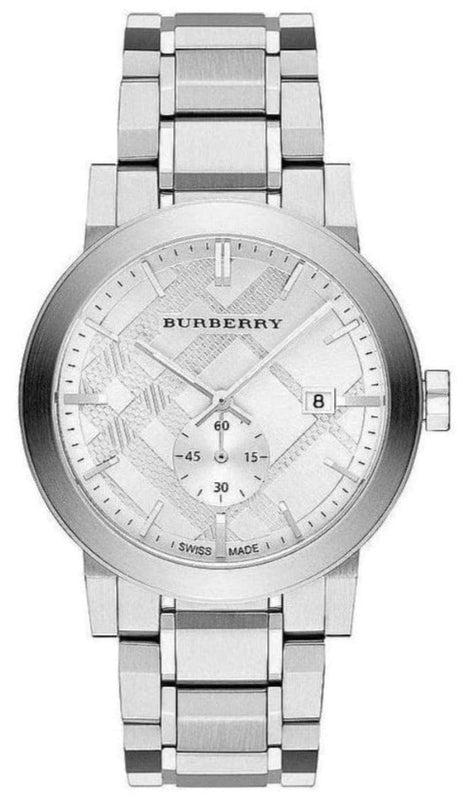 Burberry The City Silver Dial Silver Steel Strap Watch for Men - BU9900 Authentic Buy Shop Now